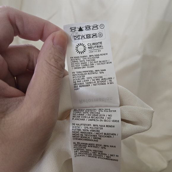 SZ 10 NWT Reformation Ariyah Corset Satin Maxi Dress Off White Wedding - Picture 13 of 15